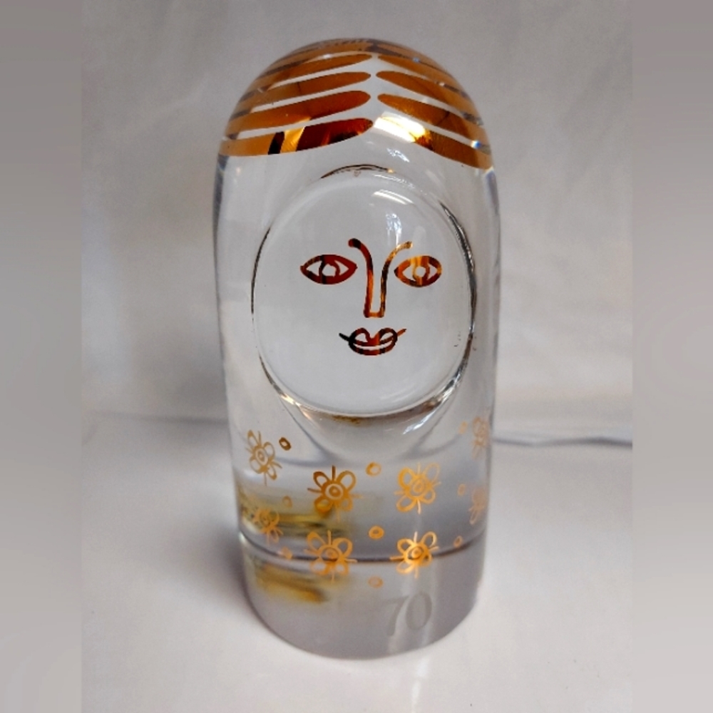 Vintage 1970 Kosta Boda Art Glass Sculpture (Mother)
